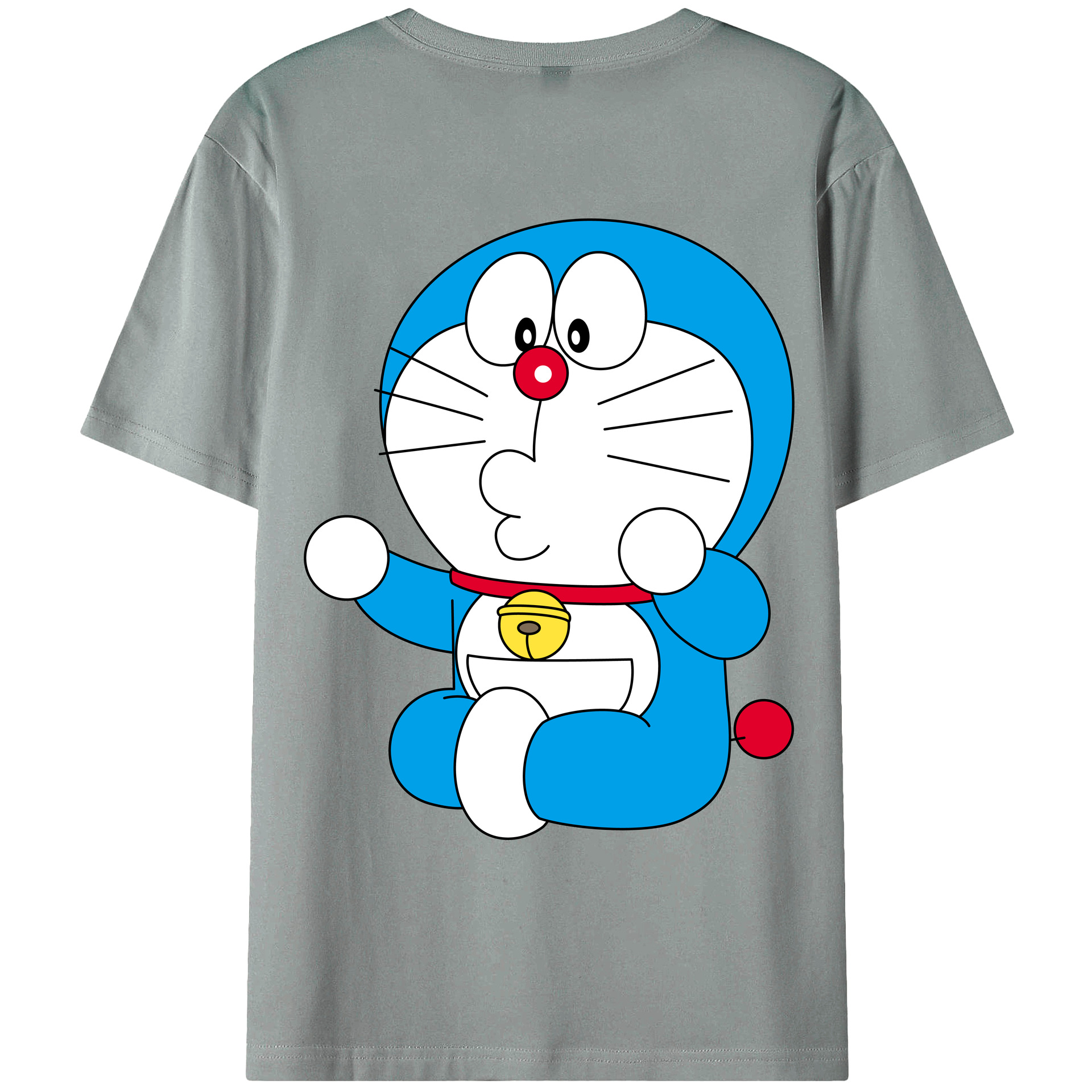 （画像用） ドラえもん Doraemon 綿100％ メンズ半袖Tシャツ（バックプリント） 通気性